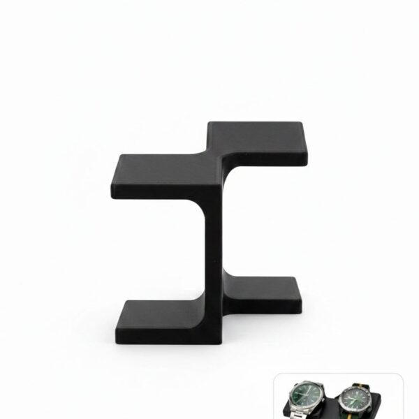 Dual Watch Stand|Home wardrobe,Table watch stand | Black, 3D-Printed PLA Material, 11x10x11 cm, Rust-Proof and Dust-Resistant, Modern Minimalist Design