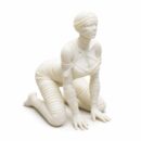 Budget Box White Ghost Figurine Statue, Modern Minimalist Tabletop Decor, 13cm Height, Contemporary Home Office Desk Ornament (Mummy)