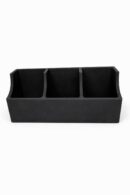 Budget Box 3-Slot Remote Control Holder, Yellow Desk Organizer for TV AC DTH Remotes, Compact Sturdy Design (Black)