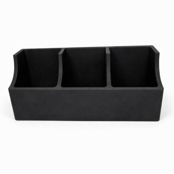 Budget Box 3-Slot Remote Control Holder, Yellow Desk Organizer for TV AC DTH Remotes, Compact Sturdy Design (Black)