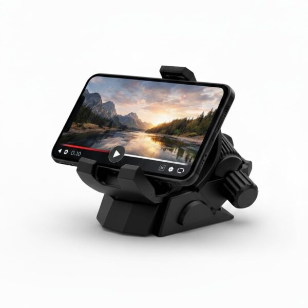 Budget Box Adjustable Tilt Phone Stand,Black, with Gear Mechanism (Black)