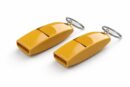 Premium Safety Whistle with Keyring|Loud whistle|Yellow, Compact High-Pitch Emergency Whistle, Durable Plastic, Loud Sound, 2 Pack